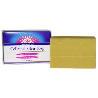 HERITAGE STORE, COLLOIDAL SILVER SOAP, 3.5 OZ / 100g