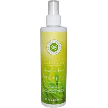 HONEYBEE GARDENS, ALCOHOL FREE HAIR SPRAY, HERBAL MINT, 8.5 FL OZ / 251ml