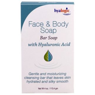 HYALOGIC LLC, FACE & BODY SOAP, WITH HYALURONIC ACID, 4 OZ / 113.4g