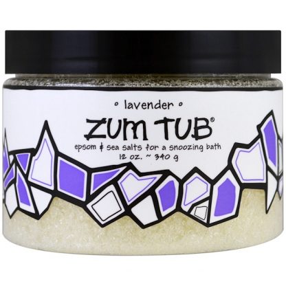 INDIGO WILD, ZUM TUB, EPSOM & SEA SALTS, LAVENDER, 12 OZ / 340g