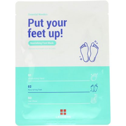 LEADERS, ESSENTIAL WONDERS, PUT YOUR FEET UP, NOURISHING FOOT MASK, 1 PAIR, 18 ML