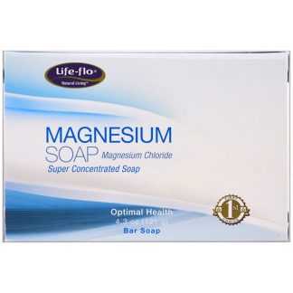 LIFE-FLO, MAGNESIUM SOAP, MAGNESIUM CHLORIDE, SUPER CONCENTRATED BAR SOAP, 4.3 OZ / 121g