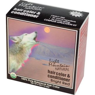 LIGHT MOUNTAIN, NATURAL HAIR COLOR AND CONDITIONER, BRIGHT RED, 4 OZ / 113g
