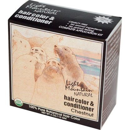 LIGHT MOUNTAIN, NATURAL HAIR COLOR & CONDITIONER, CHESTNUT, 4 OZ / 113g