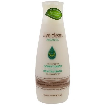 LIVE CLEAN, RESTORATIVE CONDITIONER, ARGAN OIL, 12 FL OZ / 350ml