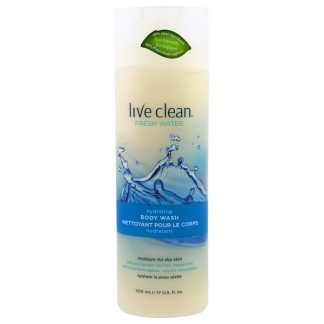 LIVE CLEAN, HYDRATING BODY WASH, FRESH WATER, 17 FL OZ / 500ml