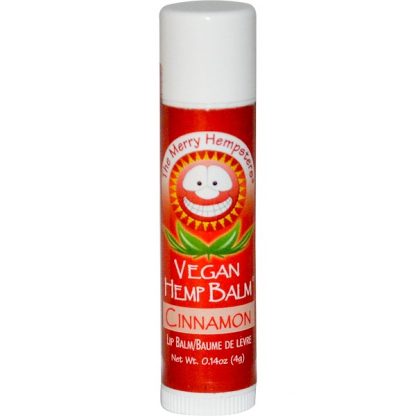 MERRY HEMPSTERS, VEGAN HEMP BALM, LIP BALM, CINNAMON, 0.14 OZ / 4g