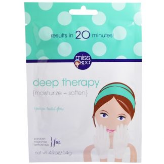 MISS SPA, DEEP THERAPY, 1 PAIR PRE- TREATED GLOVES, 0.49 OZ / 14g