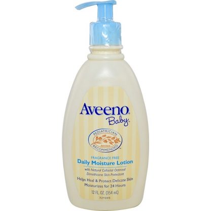 AVEENO, BABY, DAILY MOISTURE LOTION, FRAGRANCE FREE, 12 FL OZ / 354ml