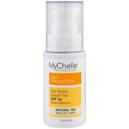 MYCHELLE DERMACEUTICALS, SUN SHIELD LIQUID TINT, SPF 50, NATURAL TAN, 1 FL OZ / 30ml