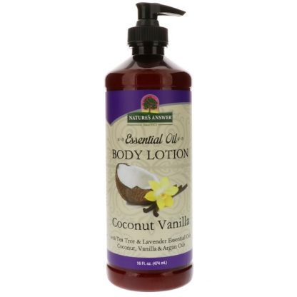 NATURE'S ANSWER, ESSENTIAL OIL, BODY LOTION, COCONUT VANILLA , 16 FL OZ / 474ml