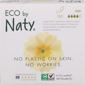 NATY, THIN PADS, SUPER, 13 ECO PIECES