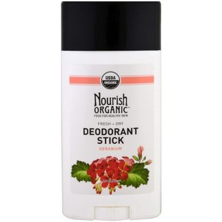 NOURISH ORGANIC, FRESH & DRY DEODORANT STICK, GERANIUM, 2.2 OZ / 62g