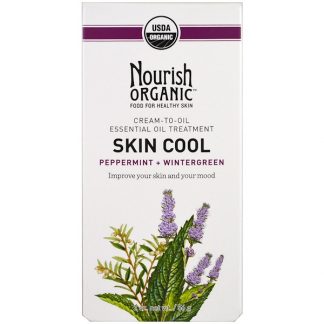 NOURISH ORGANIC, SKIN COOL, PEPPERMINT + WINTERGREEN, 2 OZ / 56g