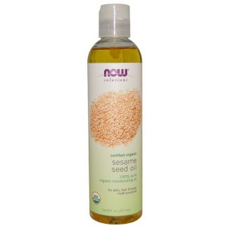 NOW FOODS, SOLUTIONS, SESAME SEED OIL, CERTIFIED ORGANIC, 8 FL OZ / 237ml
