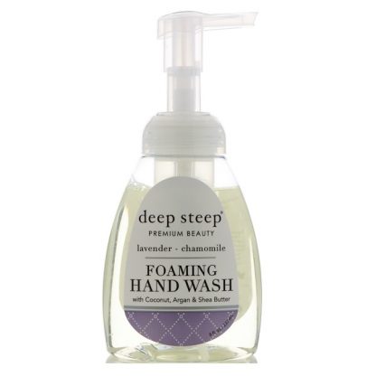 DEEP STEEP, FOAMING HAND WASH, LAVENDER - CHAMOMILE, 8 FL OZ / 237ml