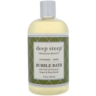 DEEP STEEP, BUBBLE BATH, ROSEMARY - MINT, 17 FL OZ / 503ml