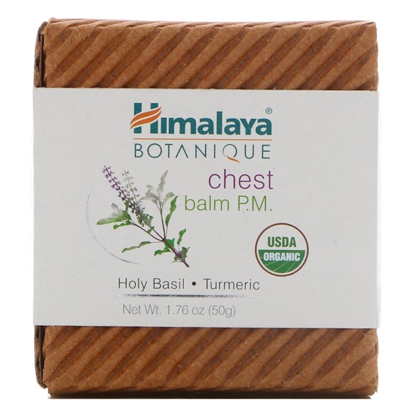 HIMALAYA, BOTANIQUE, CHEST BALM P.M., 1.76 OZ / 50g Bath Care Singapore