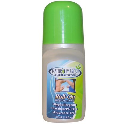 NATURALLY FRESH, DEODORANT CRYSTAL, ROLL-ON, FRAGRANCE FREE, 3 FL OZ / 90ml