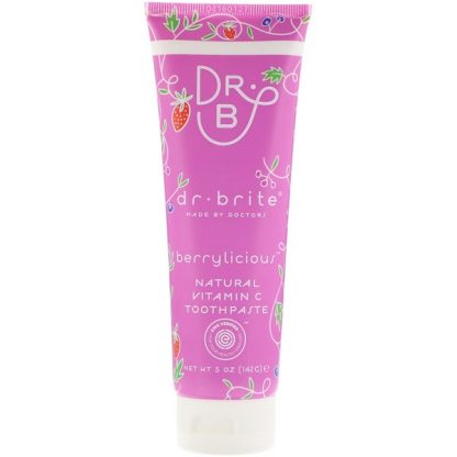 DR. BRITE, NATURAL VITAMIN C TOOTHPASTE, BERRYLICIOUS, 5 OZ / 142g