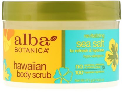 ALBA BOTANICA, HAWAIIAN BODY SCRUB, 14.5 OZ / 411g