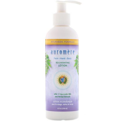 AUROMERE, REJUVENATING FACE, HAND & BODY LOTION, 8 OZ / 236ml