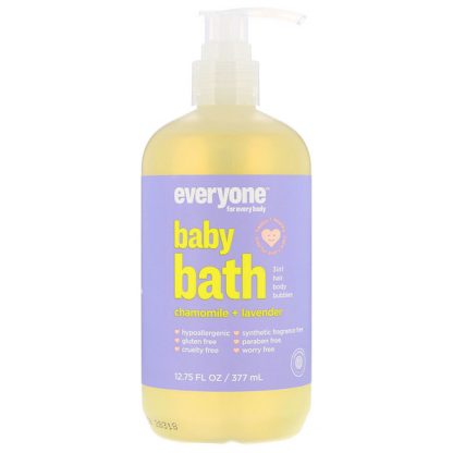 EVERYONE, BABY BATH, 3 IN 1, CHAMOMILE + LAVENDER, 12.75 (377ml