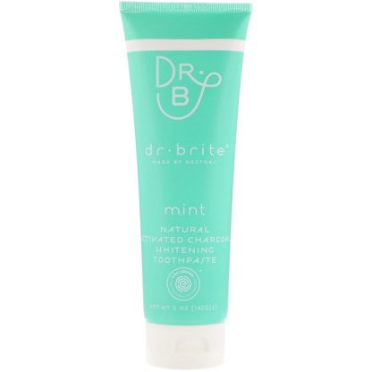 DR. BRITE, NATURAL ACTIVATED CHARCOAL WHITENING TOOTHPASTE, MINT, 4.2 OZ / 119g