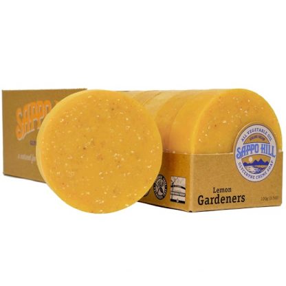 SAPPO HILL, GLYCERYNE CREAM SOAP, LEMON GARDENERS, 12 BARS, 3.5 OZ / 100g EACH