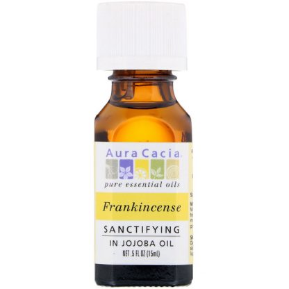 AURA CACIA, PURE ESSENTIAL OILS, FRANKINCENSE, SANCTIFYING, .5 FL OZ / 15ml