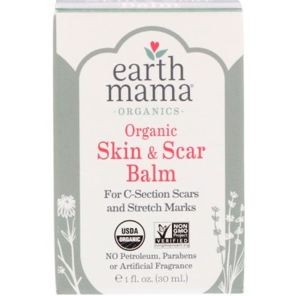 EARTH MAMA, ORGANIC SKIN & SCAR BALM, 1 FL OZ / 30ml