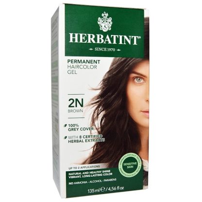 HERBATINT, PERMANENT HAIRCOLOR GEL, 2N, BROWN, 4.56 FL OZ / 135ml