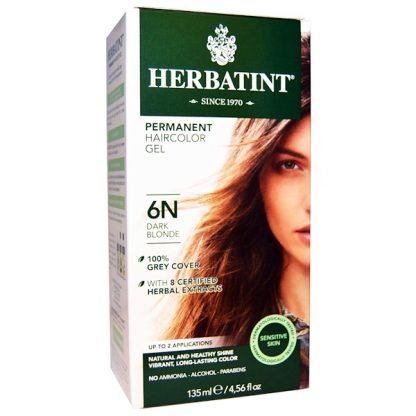 HERBATINT, PERMANENT HAIRCOLOR GEL, 6N, DARK BLONDE, 4.56 FL OZ / 135ml