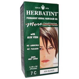 HERBATINT, PERMANENT HERBAL HAIRCOLOR GEL, 7C, ASH BLONDE, 4.56 FL OZ / 135ml