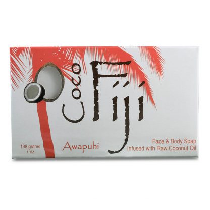 ORGANIC FIJI, ORGANIC FACE AND BODY COCONUT OIL SOAP BAR, AWAPUHI SEABERRY, 7 OZ / 198g