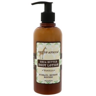 OUT OF AFRICA, SHEA BUTTER BODY LOTION, VANILLA, 9 FL OZ / 270ml
