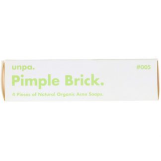 UNPA., PIMPLE BRICK, NATURAL ORGANIC ACNE SOAPS, 4 PIECES