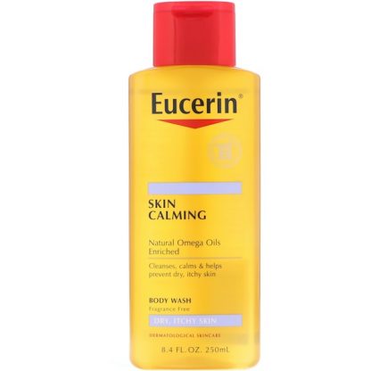 EUCERIN, SKIN CALMING BODY WASH, FOR DRY, ITCHY SKIN, FRAGRANCE FREE, 8.4 FL OZ / 250ml