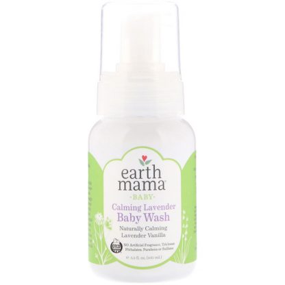 EARTH MAMA, BABY, CALMING LAVENDER BABY WASH, LAVENDER VANILLA, 5.3 FL OZ / 160ml