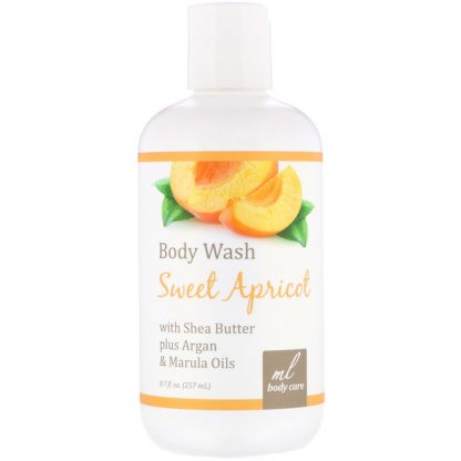 MADRE LABS, BODY WASH, SWEET APRICOT WITH SHEA BUTTER PLUS ARGAN & MARULA OILS, 8.7 FL OZ / 257ml