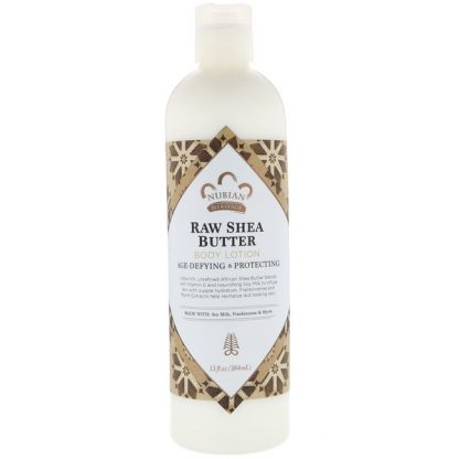 NUBIAN HERITAGE, BODY LOTION, RAW SHEA BUTTER, 13 FL OZ / 384ml