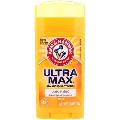 ARM & HAMMER, ULTRAMAX, SOLID ANTIPERSPIRANT DEODORANT, FOR WOMEN, UNSCENTED, 2.6 OZ / 73g