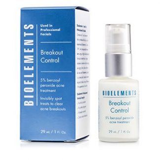 BIOELEMENTS BREAKOUT CONTROL - 5% BENZOYL PEROXIDE ACNE TREATMENT (FOR VERY OILY, OILY, COMBINATION, ACNE SKIN TYPES) 29ML/1OZ