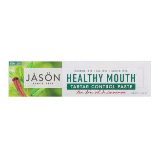 JASON NATURAL, HEALTHY MOUTH, TARTAR CONTROL PASTE, TEA TREE OIL & CINNAMON, 4.2 OZ / 119g