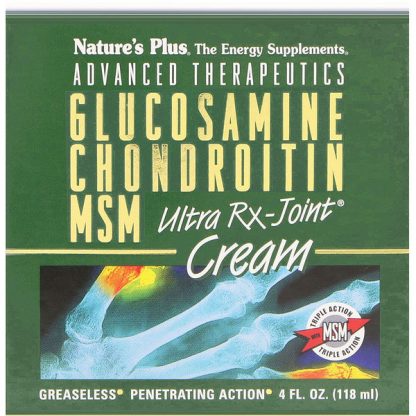 NATURE'S PLUS, ADVANCED THERAPEUTICS, GLUCOSAMINE CHONDROITIN MSM, ULTRA RX-JOINT CREAM, 4 FL OZ / 118ml