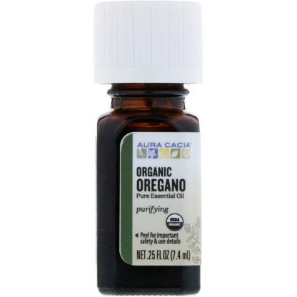 AURA CACIA, PURE ESSENTIAL OIL, ORGANIC OREGANO, .25 FL OZ / 7.4ml