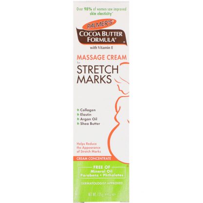 PALMER'S, COCOA BUTTER FORMULA, MASSAGE CREAM FOR STRETCH MARKS, 4.4 OZ / 125g