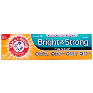ARM & HAMMER, TRULY RADIANT, BRIGHT & STRONG TOOTHPASTE, CRISP MINT, 4.3 OZ / 121g