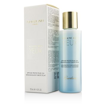 GUERLAIN PURE RADIANCE CLEANSER - BEAUTE DES YUEX LASH-PROTECTING BIPHASE EYE MAKE-UP REMOVER 125ML/4OZ