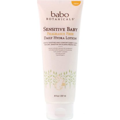 BABO BOTANICALS, SENSITIVE BABY, DAILY HYDRA LOTION, FRAGRANCE FREE, 8 FL OZ / 237ml